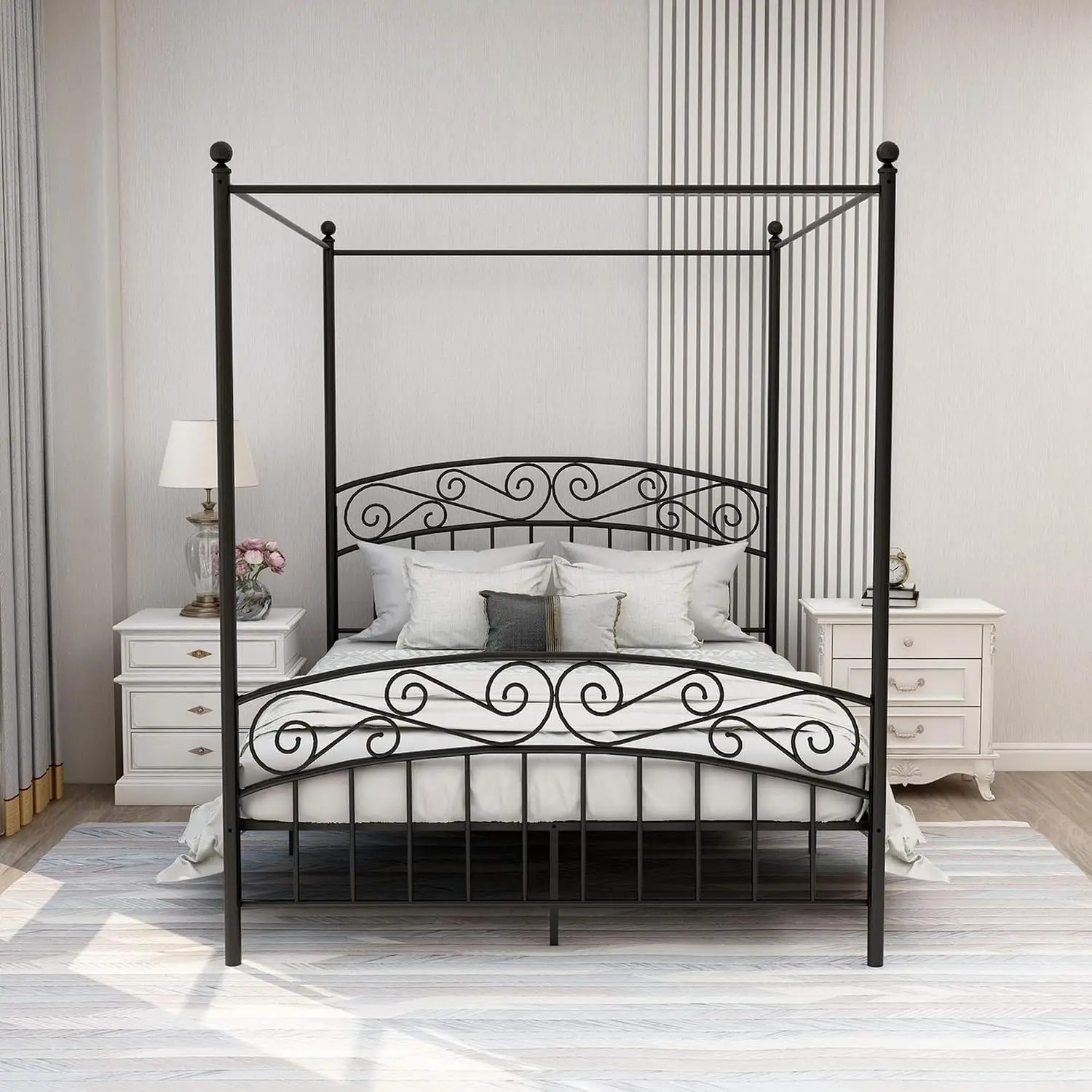 Rangka Tempat Tidur Kanopi Uku - Canopy Bed Frame Metal Queen ulasan dan harga