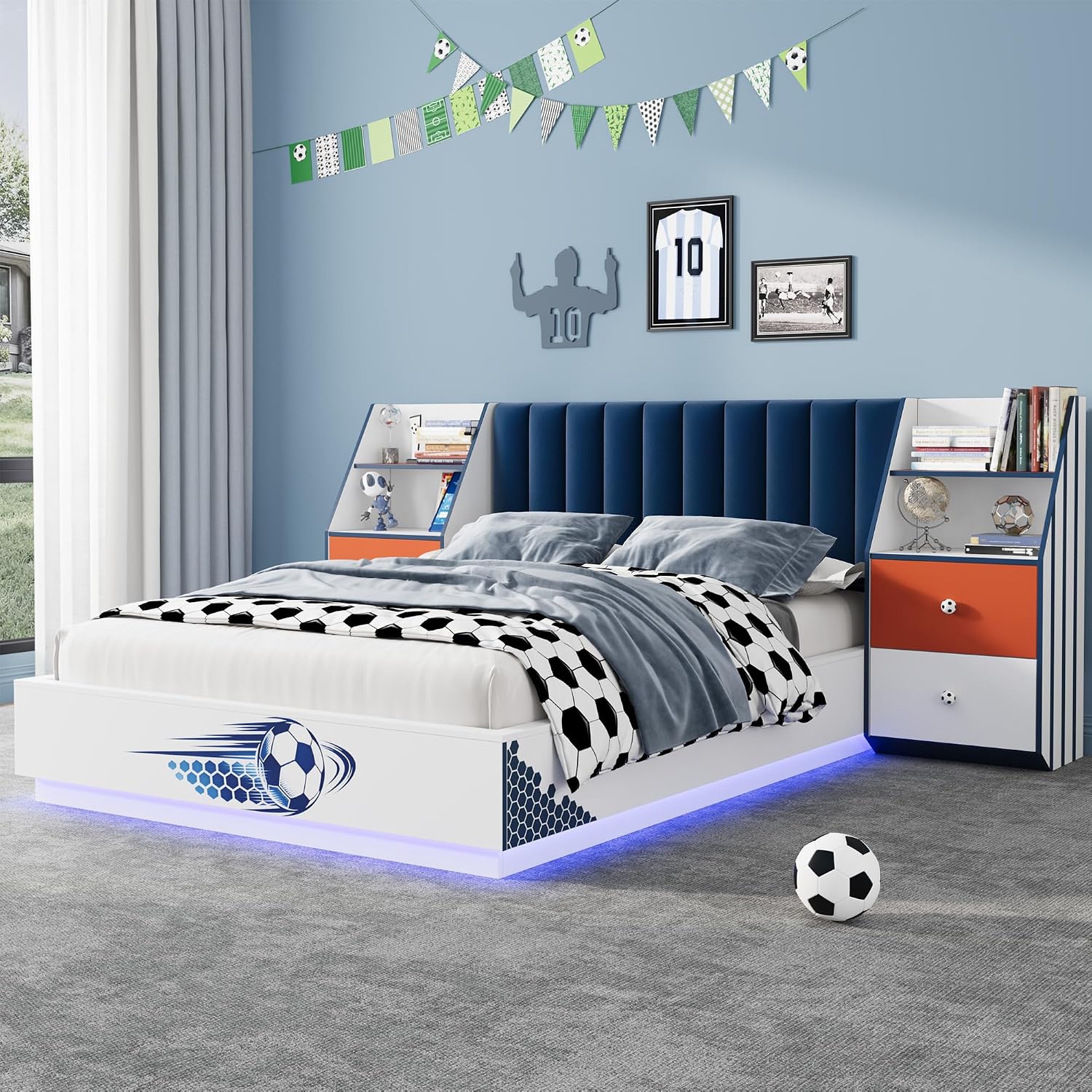 Tempat Tidur Mengambang Ukuran - Floating Nightstand With Led Light ulasan dan harga