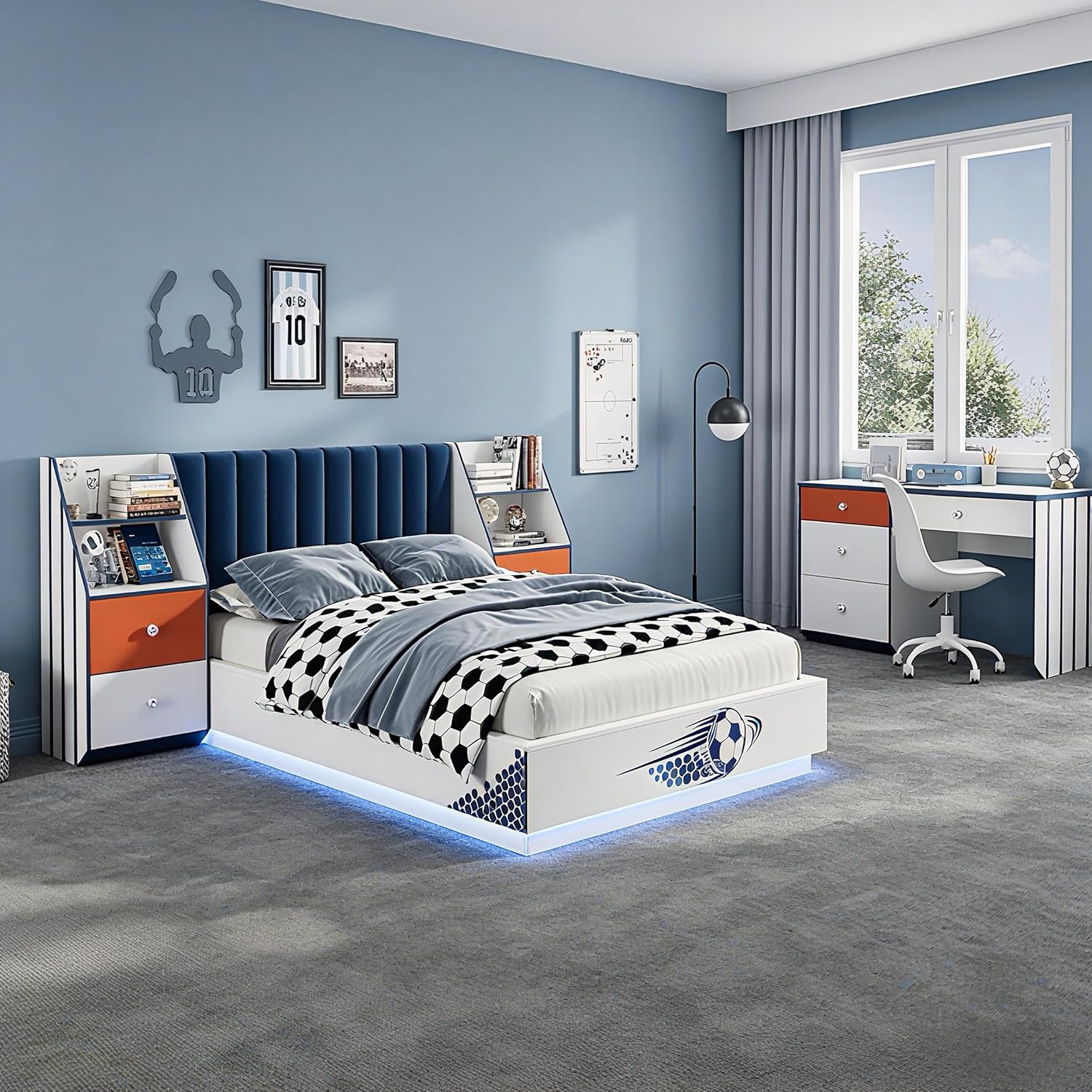 Tempat Tidur Mengambang Ukuran - Floating Nightstand With Led Light ulasan dan harga