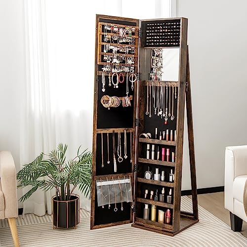 Lemari Perhiasan dengan Cermin - Full Length Mirror Jewelry Armoire ulasan dan harga