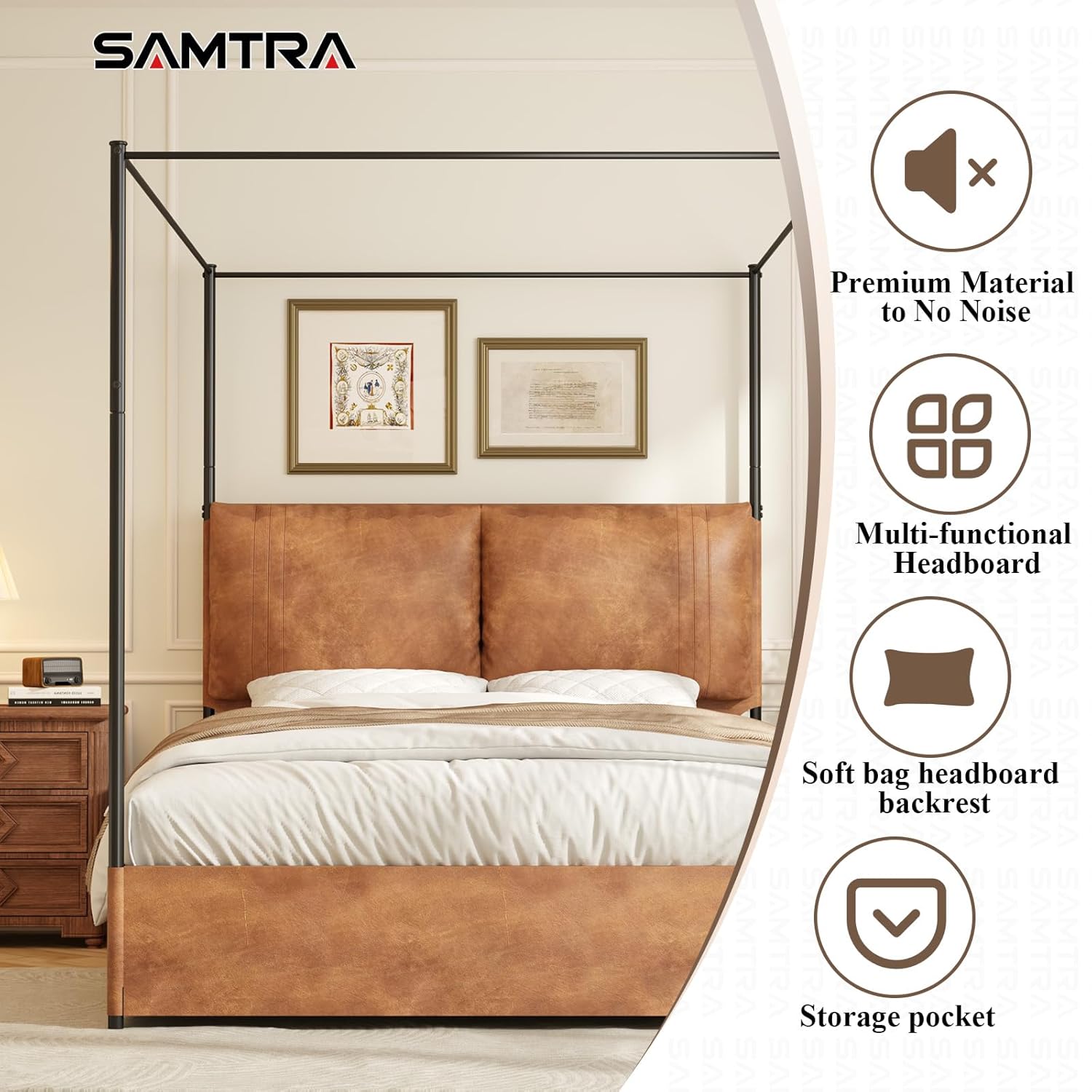 Rangka Tempat Tidur Queen Cano - Canopy Bed Frame Metal Queen ulasan dan harga