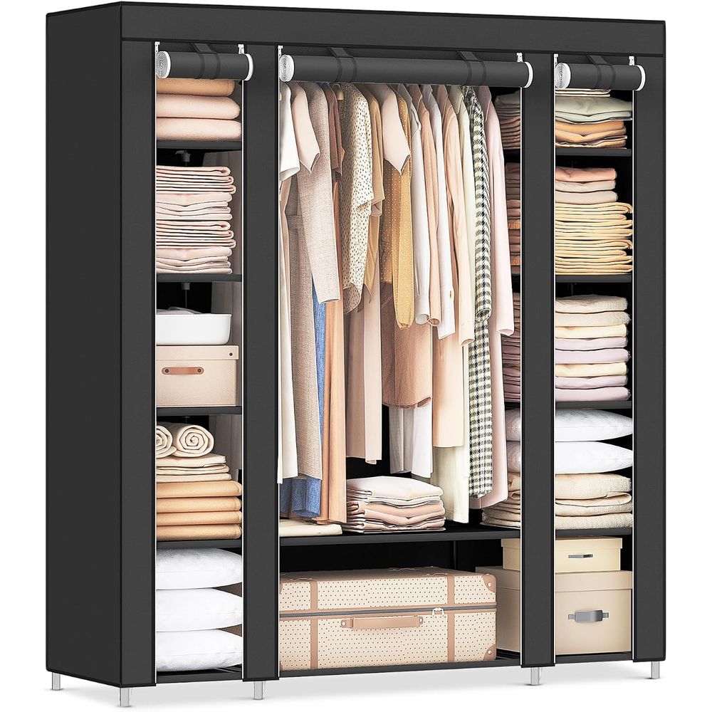 Lemari Pakaian, Lemari Portabe - Wardrobe Closet Portable Fabric Cover ulasan dan harga