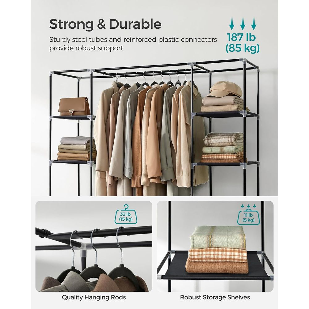 Lemari Pakaian, Lemari Portabe - Wardrobe Closet Portable Fabric Cover ulasan dan harga