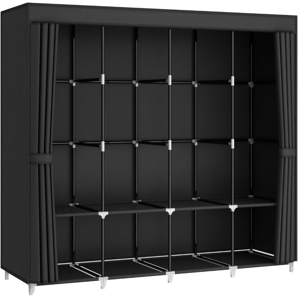 Lemari Pakaian Portabel Pengir - Wardrobe Closet Portable Fabric Cover ulasan dan harga