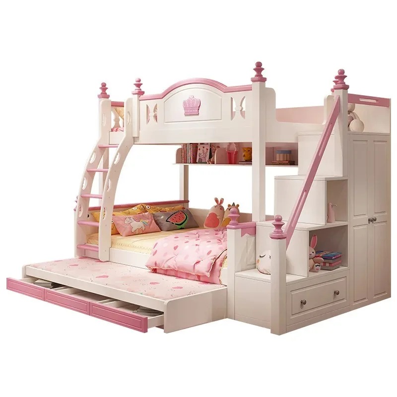 Perabot Kamar Tidur Anak Tempa - Bunk Bed With Stairs And Slide ulasan dan harga