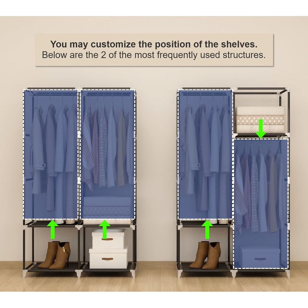 Lemari Pakaian Portabel untuk  - Wardrobe Closet Portable Fabric Cover ulasan dan harga
