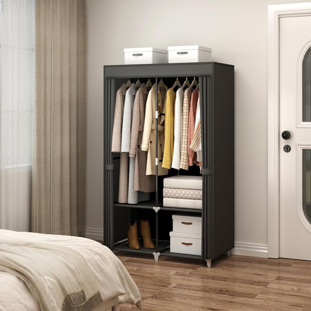 Lemari Pakaian Portabel untuk  - Wardrobe Closet Portable Fabric Cover ulasan dan harga
