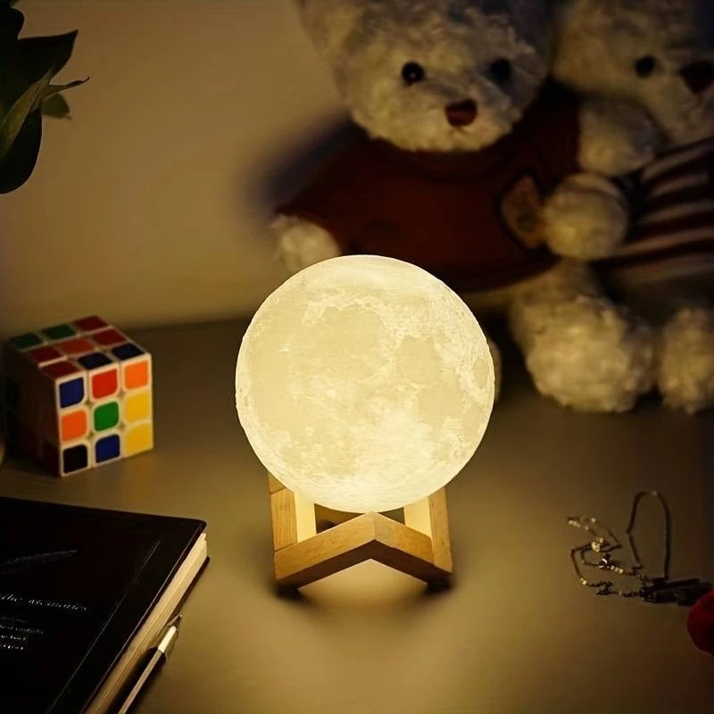 Lampu galaksi bulan LED 1, lam - Floating Nightstand With Led Light ulasan dan harga