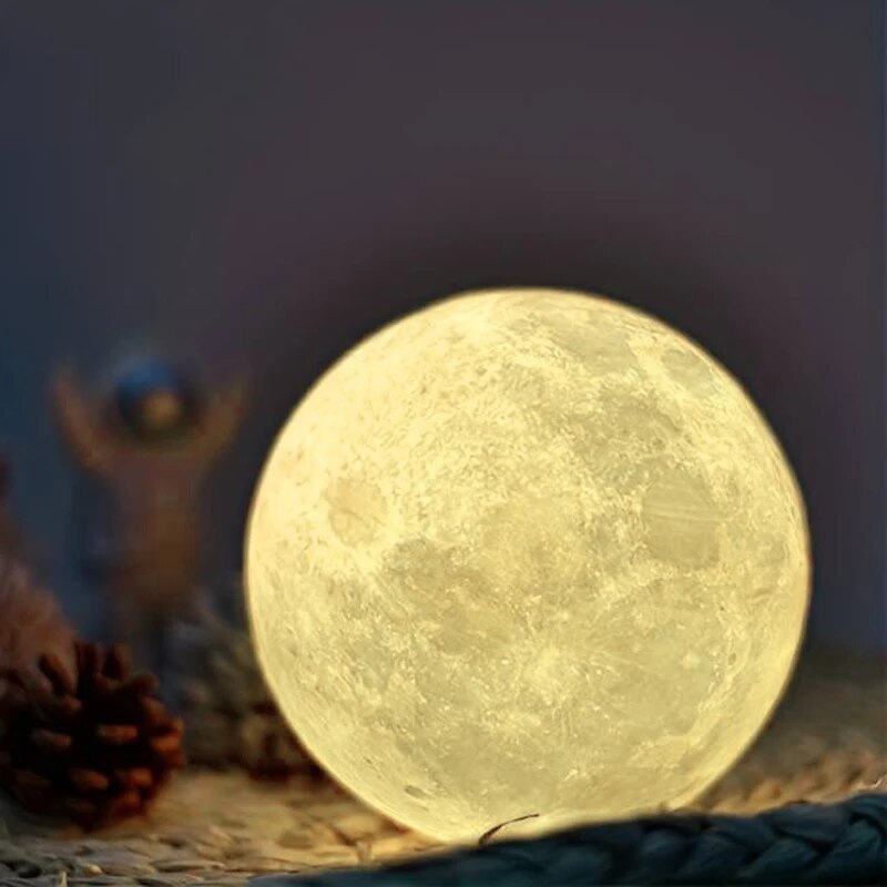 Lampu galaksi bulan LED 1, lam - Floating Nightstand With Led Light ulasan dan harga