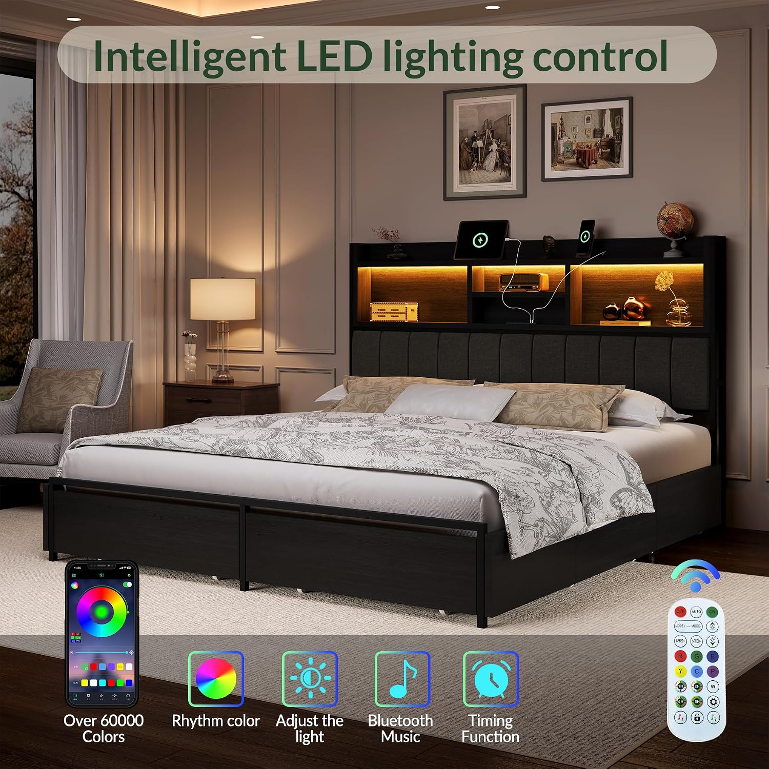 Rangka Tempat Tidur King denga - King Size Bed Frame With Storage Drawers ulasan dan harga