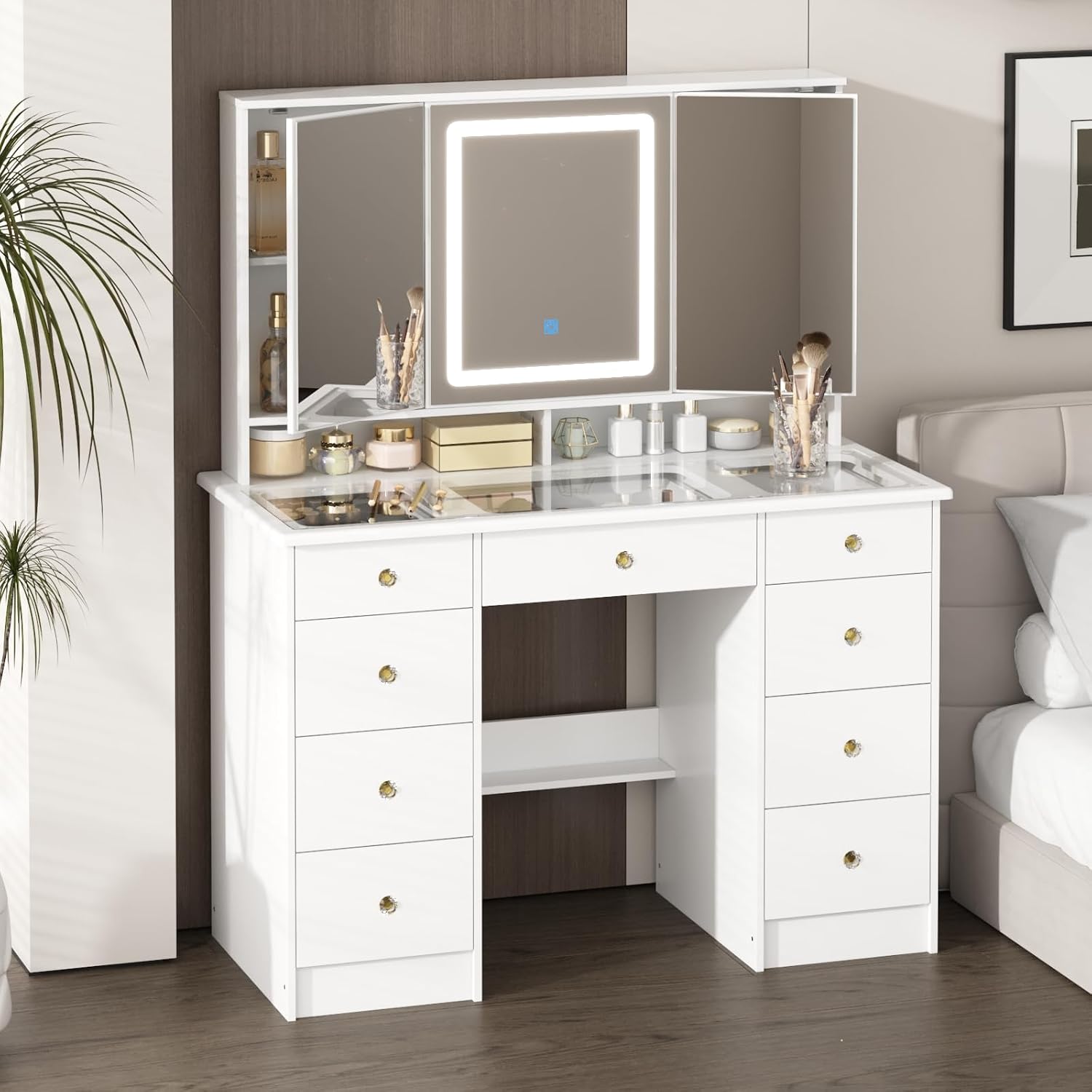 Meja Rias dengan Cermin dan La - Dressing Table Vanity With Lighted Mirror ulasan dan harga