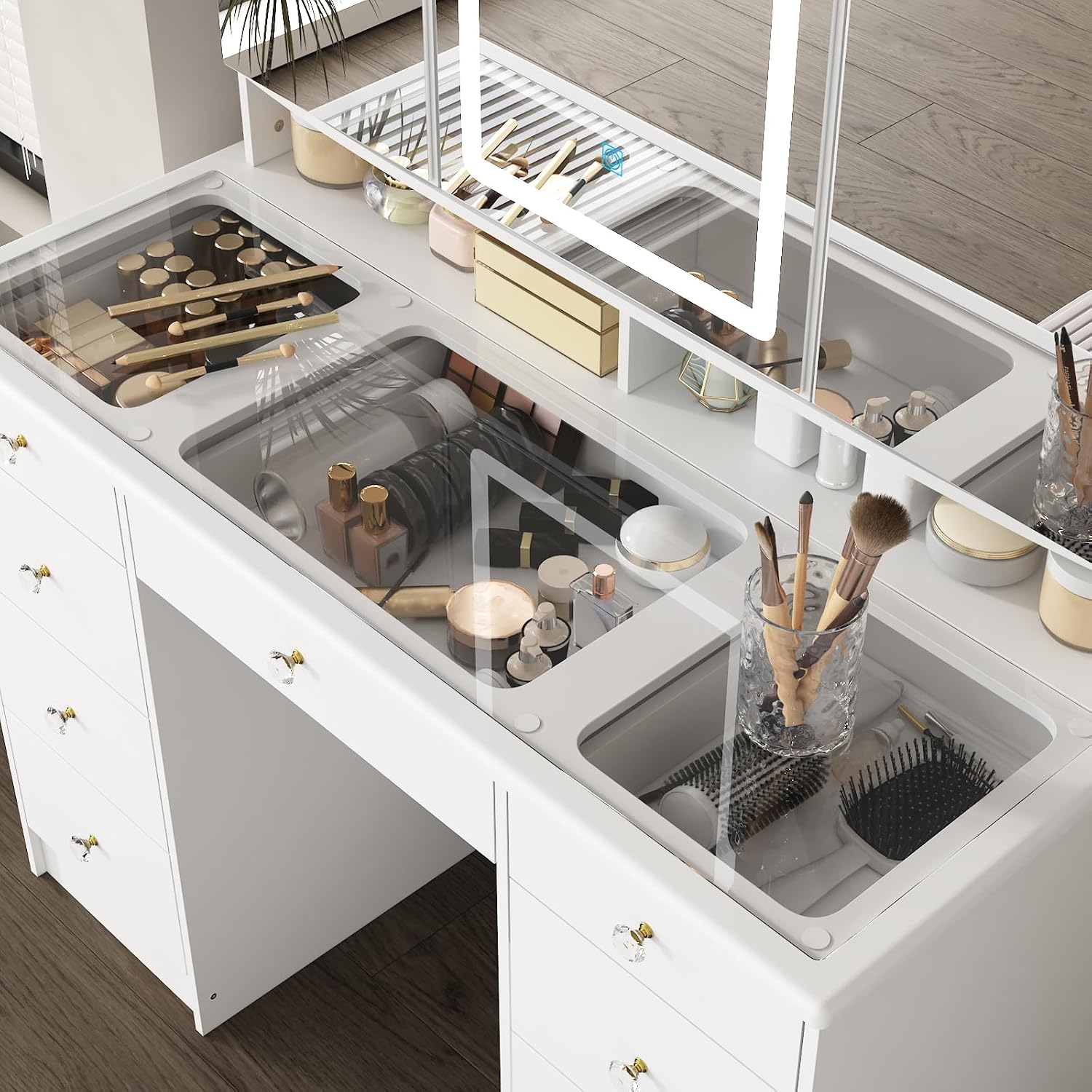 Meja Rias dengan Cermin dan La - Dressing Table Vanity With Lighted Mirror ulasan dan harga