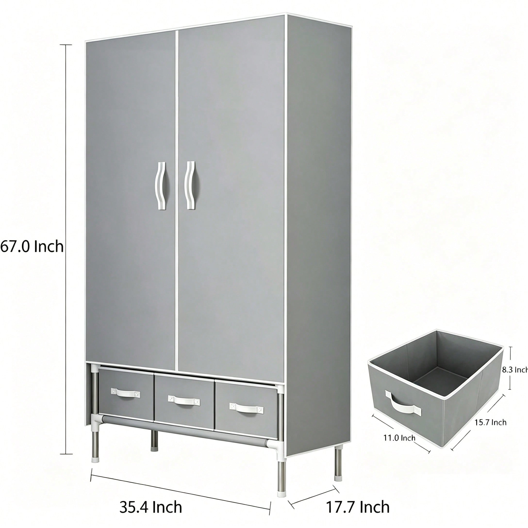 Lemari Pakaian Portabel, Organ - Wardrobe Closet Portable Fabric Cover ulasan dan harga