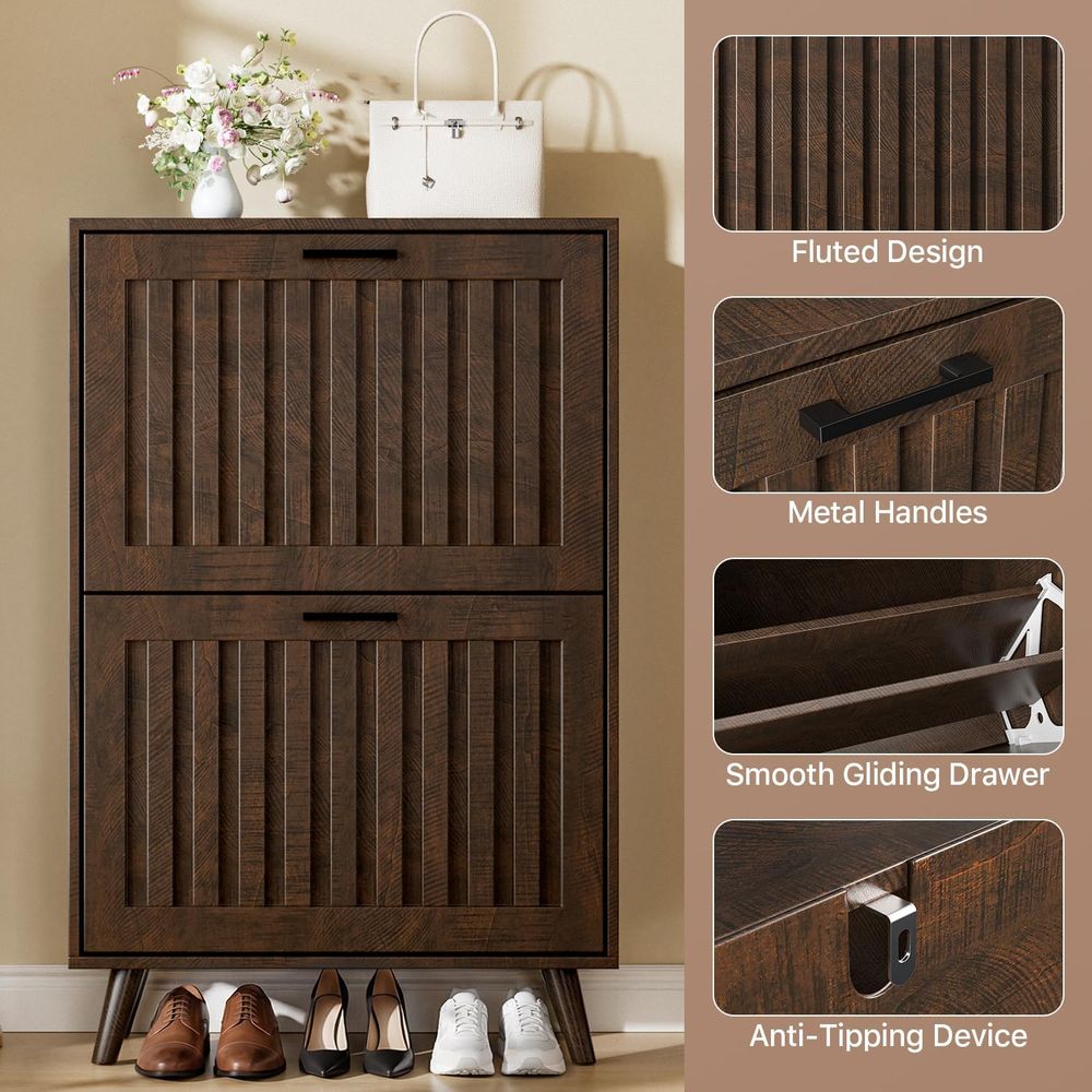 Lemari Penyimpanan Sepatu atau - Shoe Rack Cabinet Narrow Entryway ulasan dan harga