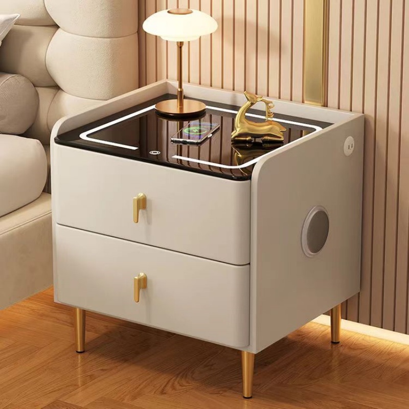 Meja Samping Tempat Tidur Kayu - Solid Wood Nightstand 2 Drawers ulasan dan harga