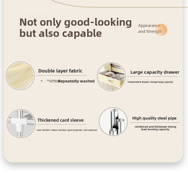 Lemari Pakaian Portabel dengan - Wardrobe Closet Portable Fabric Cover ulasan dan harga
