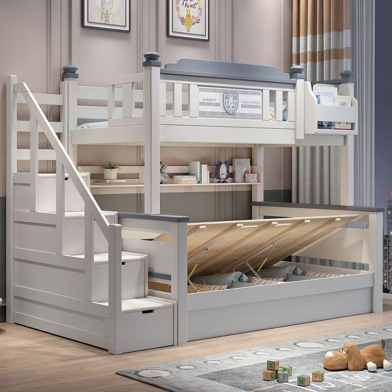 Furniture Kamar Tidur Anak Mur - Bunk Bed With Stairs And Slide ulasan dan harga