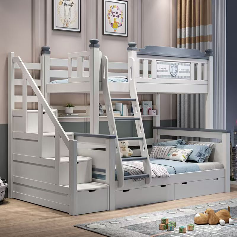 Furniture Kamar Tidur Anak Mur - Bunk Bed With Stairs And Slide ulasan dan harga
