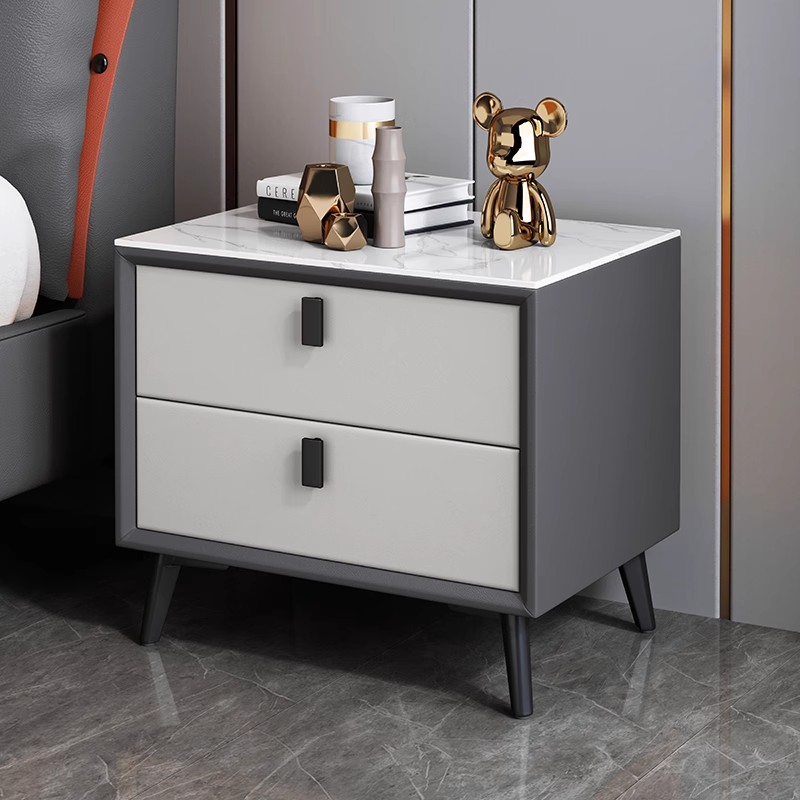 Meja Samping Tempat Tidur Kayu - Solid Wood Nightstand 2 Drawers ulasan dan harga