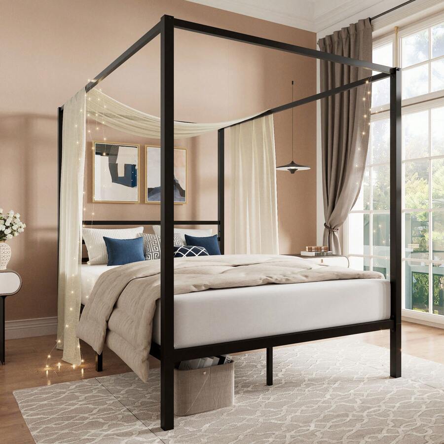 Rangka Tempat Tidur Kanopi Hit - Canopy Bed Frame Metal Queen ulasan dan harga