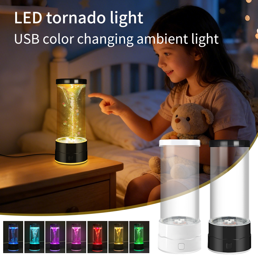 Lampu Malam Tornado LED Kreati - Floating Nightstand With Led Light ulasan dan harga