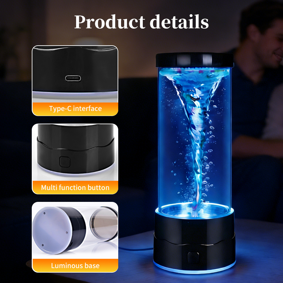 Lampu Malam Tornado LED Kreati - Floating Nightstand With Led Light ulasan dan harga