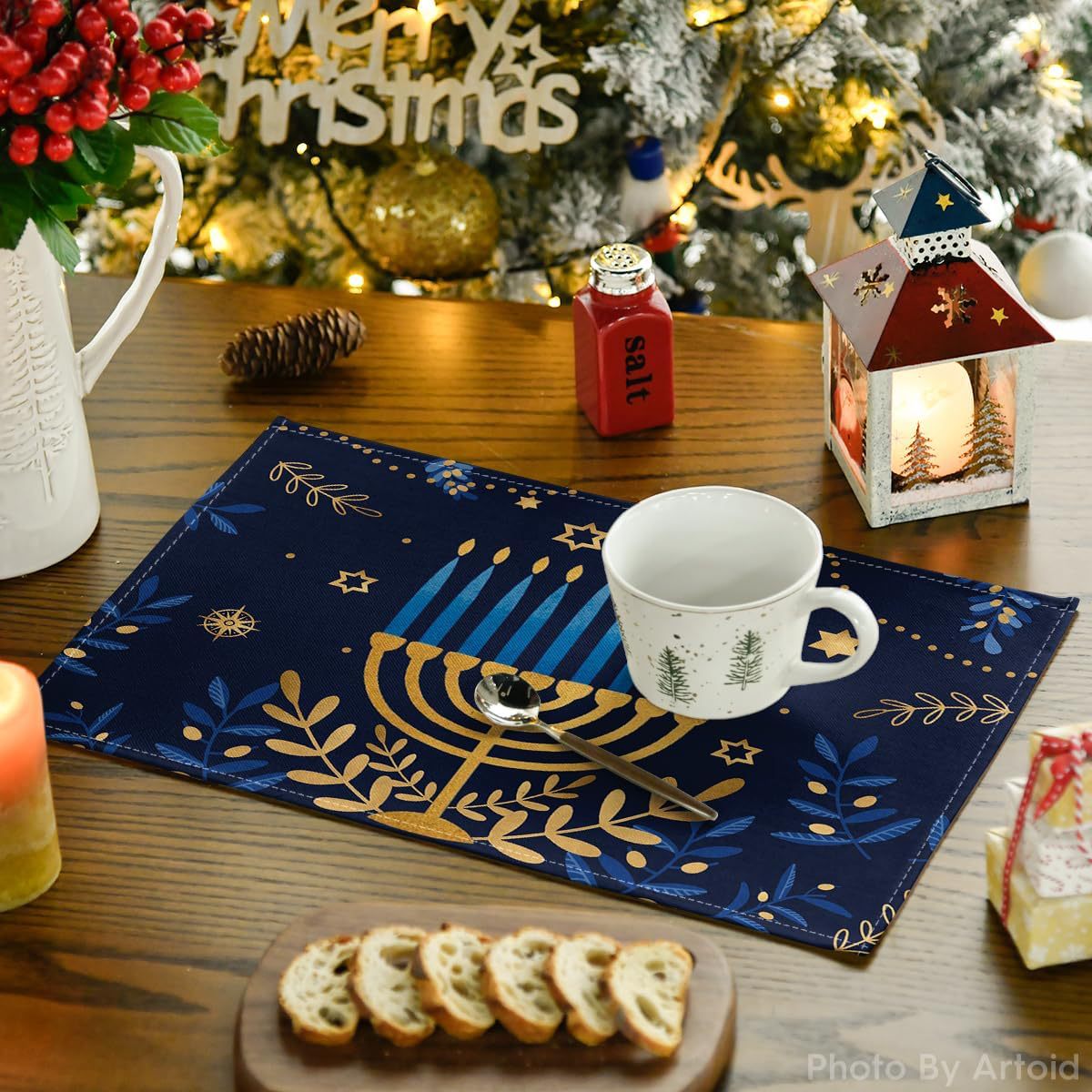 8Pcs Set Alas Meja Hanukkah Ro - Tables ulasan dan harga