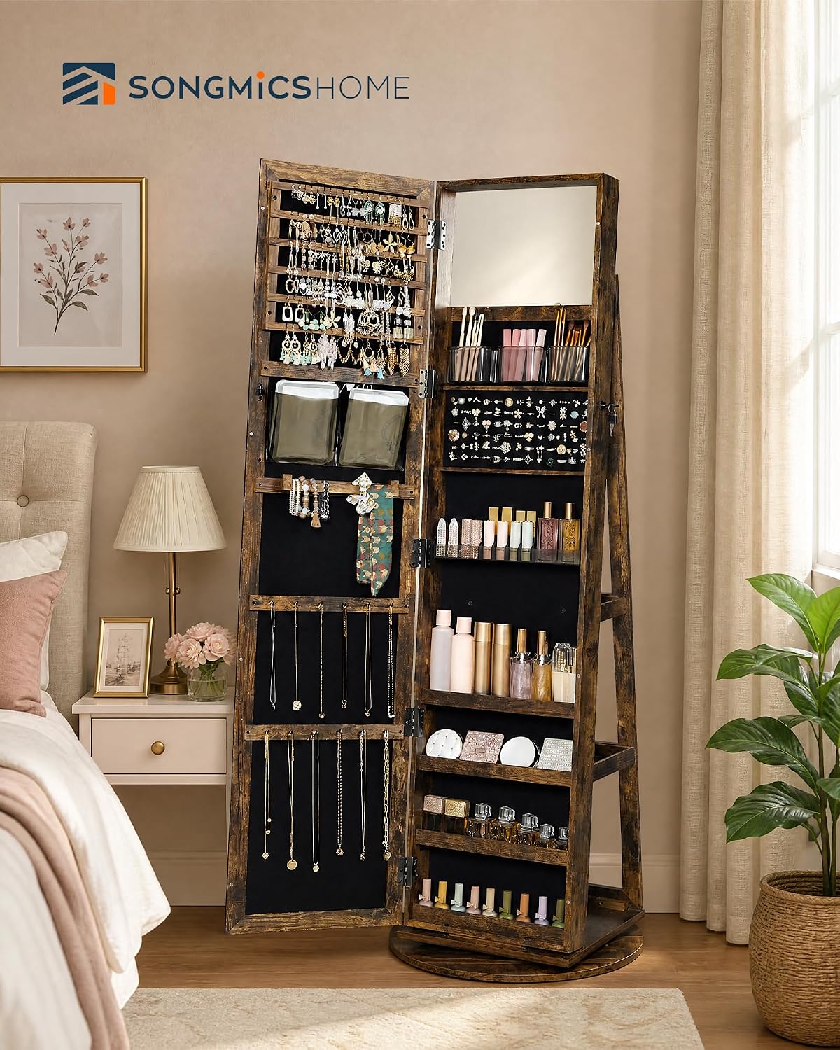Lemari Perhiasan Berdiri, Cerm - Full Length Mirror Jewelry Armoire ulasan dan harga
