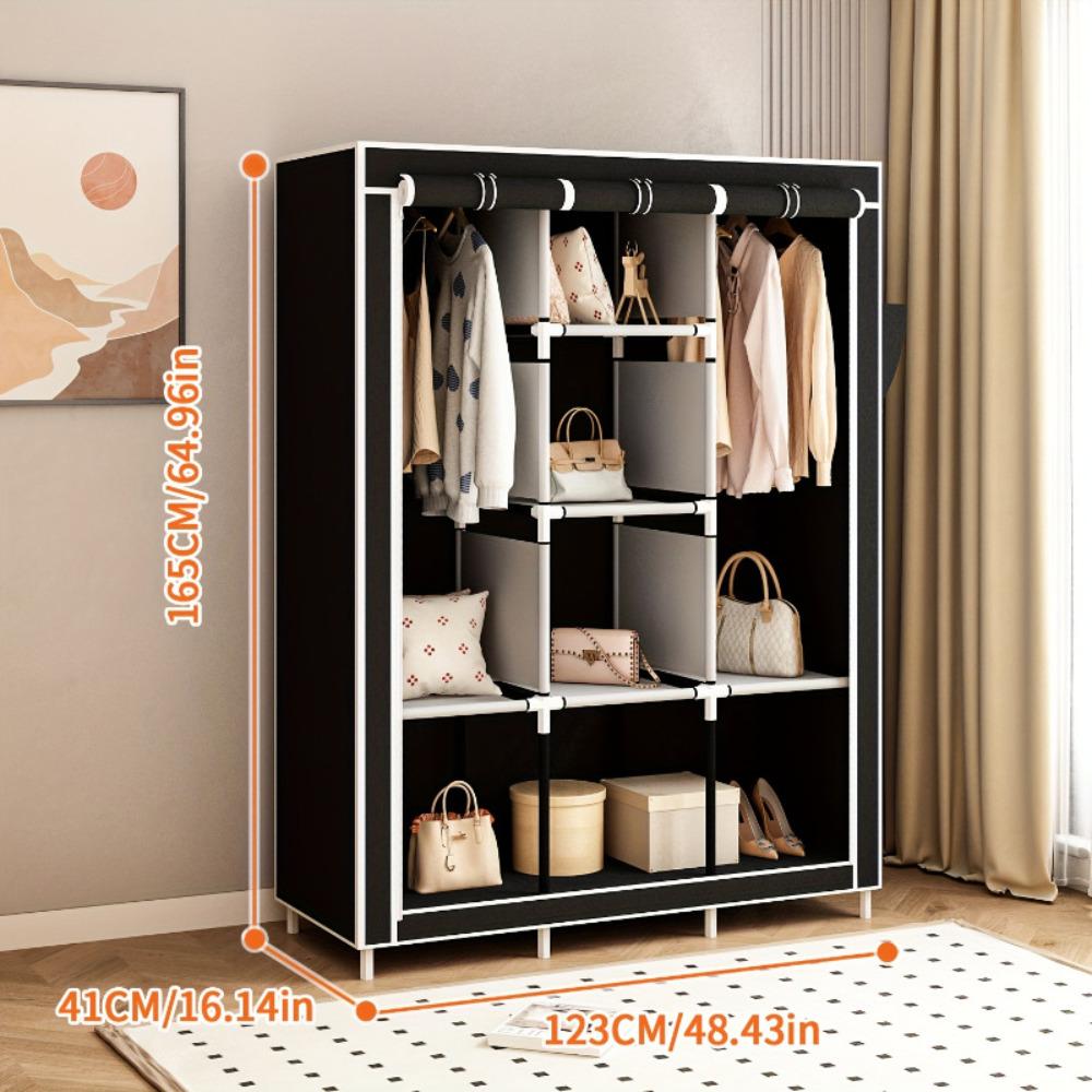 Lemari Pakaian Portabel 64 Inc - Wardrobe Closet Portable Fabric Cover ulasan dan harga