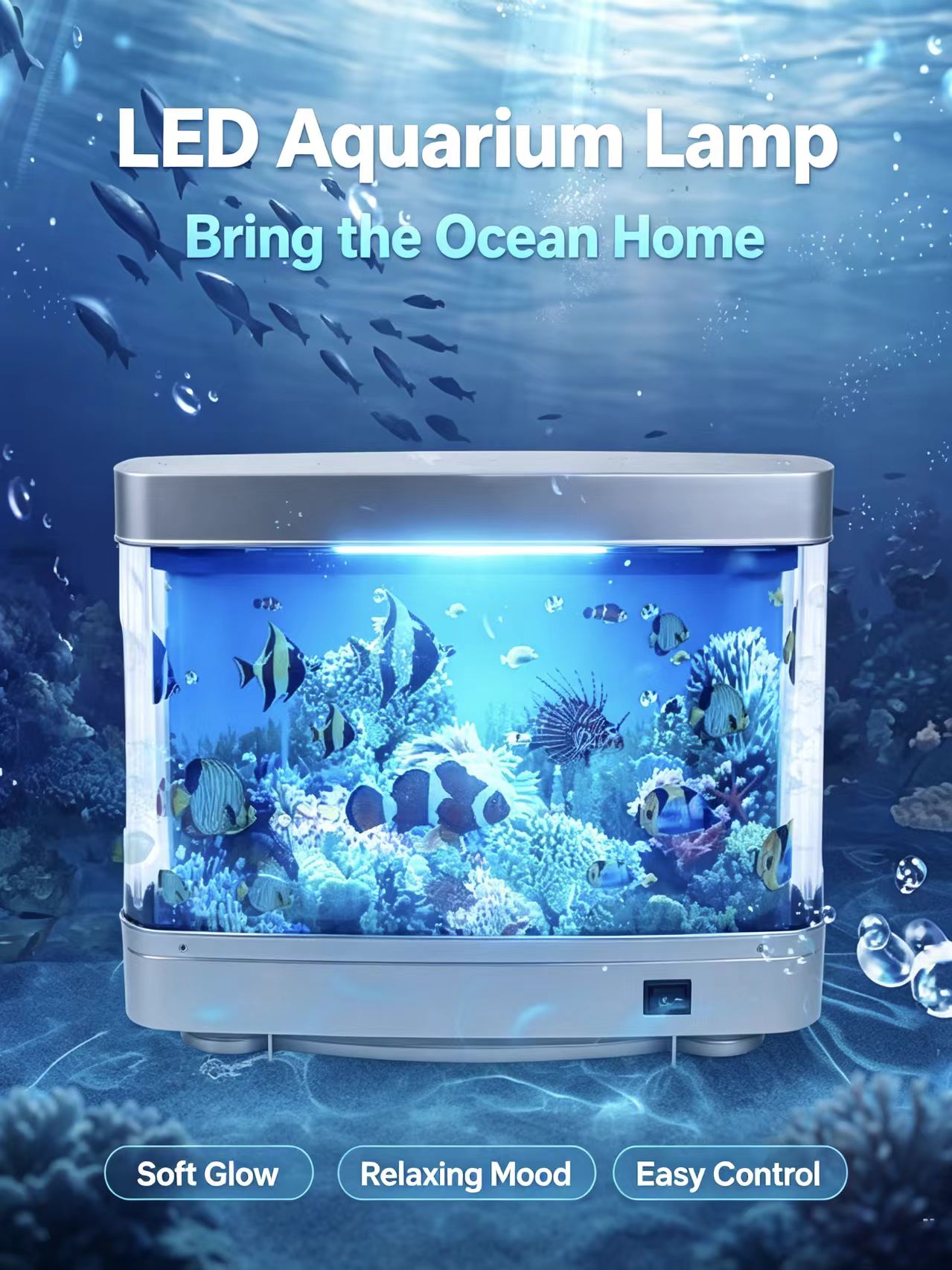 Lampu Akuarium Ikan Tropis, De - Floating Nightstand With Led Light ulasan dan harga