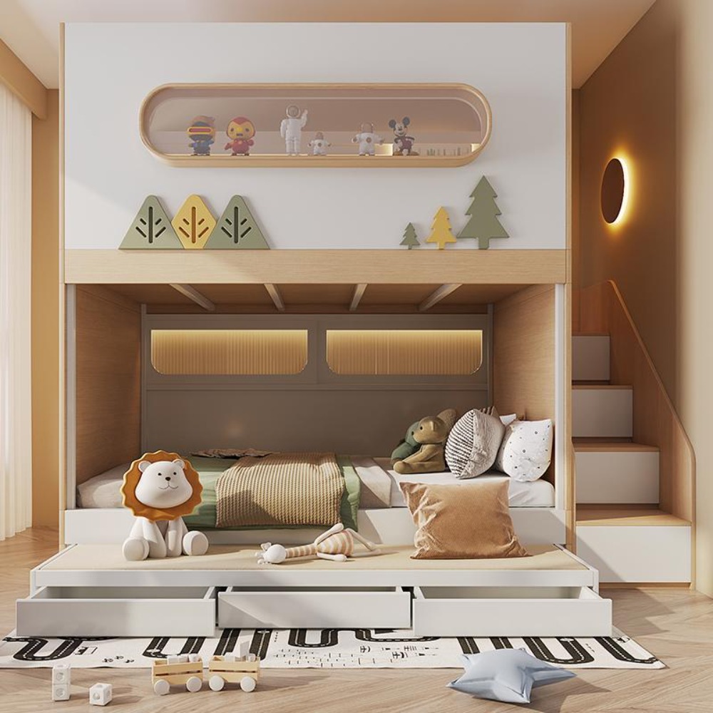 Tempat Tidur Tingkat Kapsul Lu - Bunk Bed With Stairs And Slide ulasan dan harga