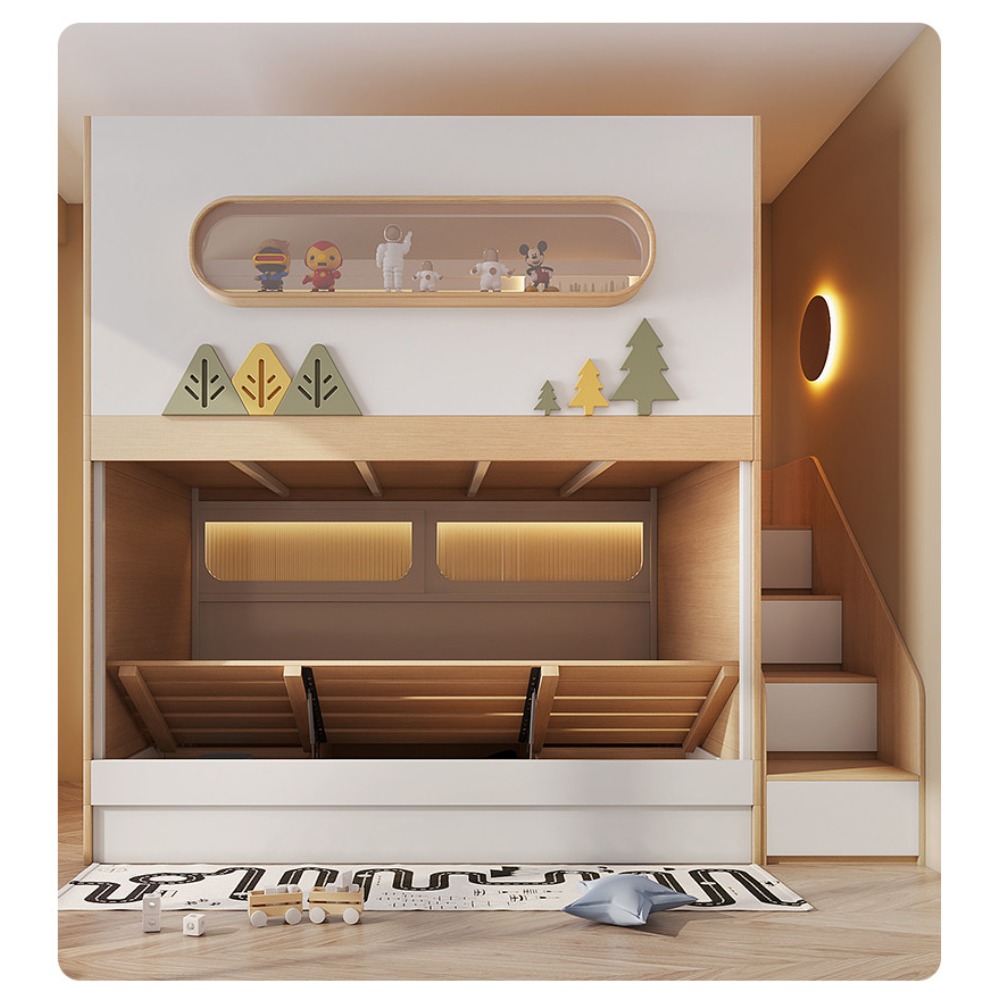Tempat Tidur Tingkat Kapsul Lu - Bunk Bed With Stairs And Slide ulasan dan harga