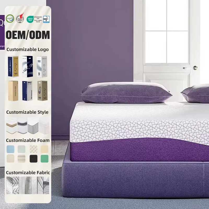 OEM/ODM Kasur Warna Ungu Ukura - Memory Foam Mattress In A Box Queen ulasan dan harga