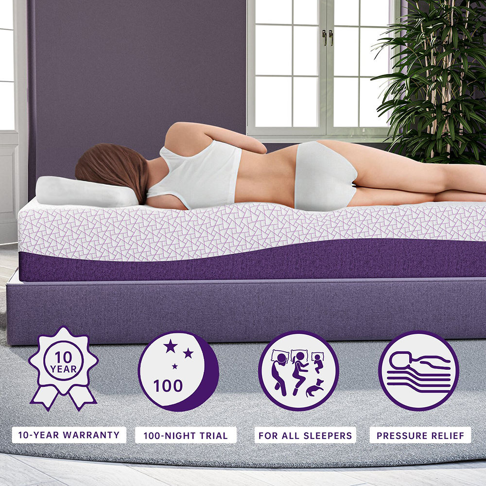 OEM/ODM Kasur Warna Ungu Ukura - Memory Foam Mattress In A Box Queen ulasan dan harga