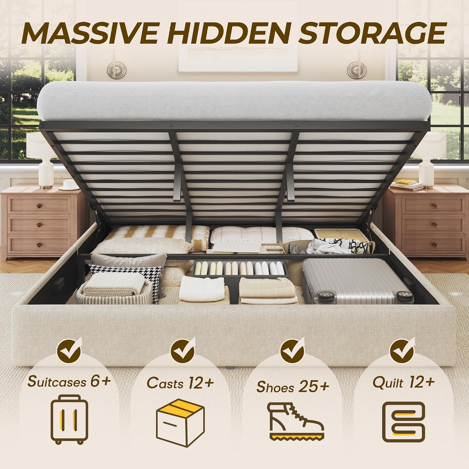 Rangka Tempat Tidur King Size  - Gas Lift Storage Bed Hydraulic ulasan dan harga