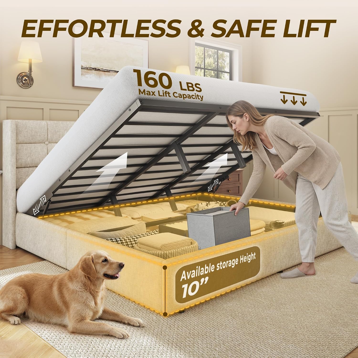Rangka Tempat Tidur King Size  - Gas Lift Storage Bed Hydraulic ulasan dan harga