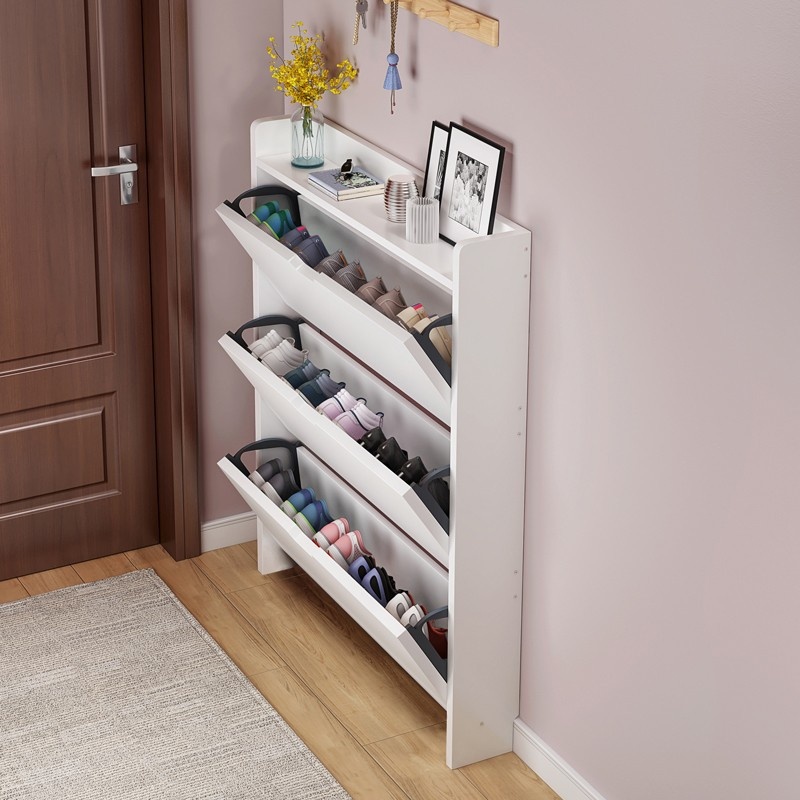 Lemari Sepatu Kayu 2 Tingkat d - Shoe Rack Cabinet Narrow Entryway ulasan dan harga