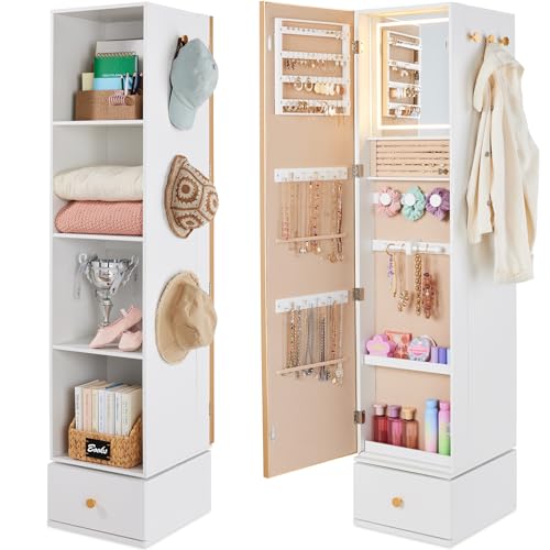 Cermin Putar dengan Kabinet Pe - Full Length Mirror Jewelry Armoire ulasan dan harga