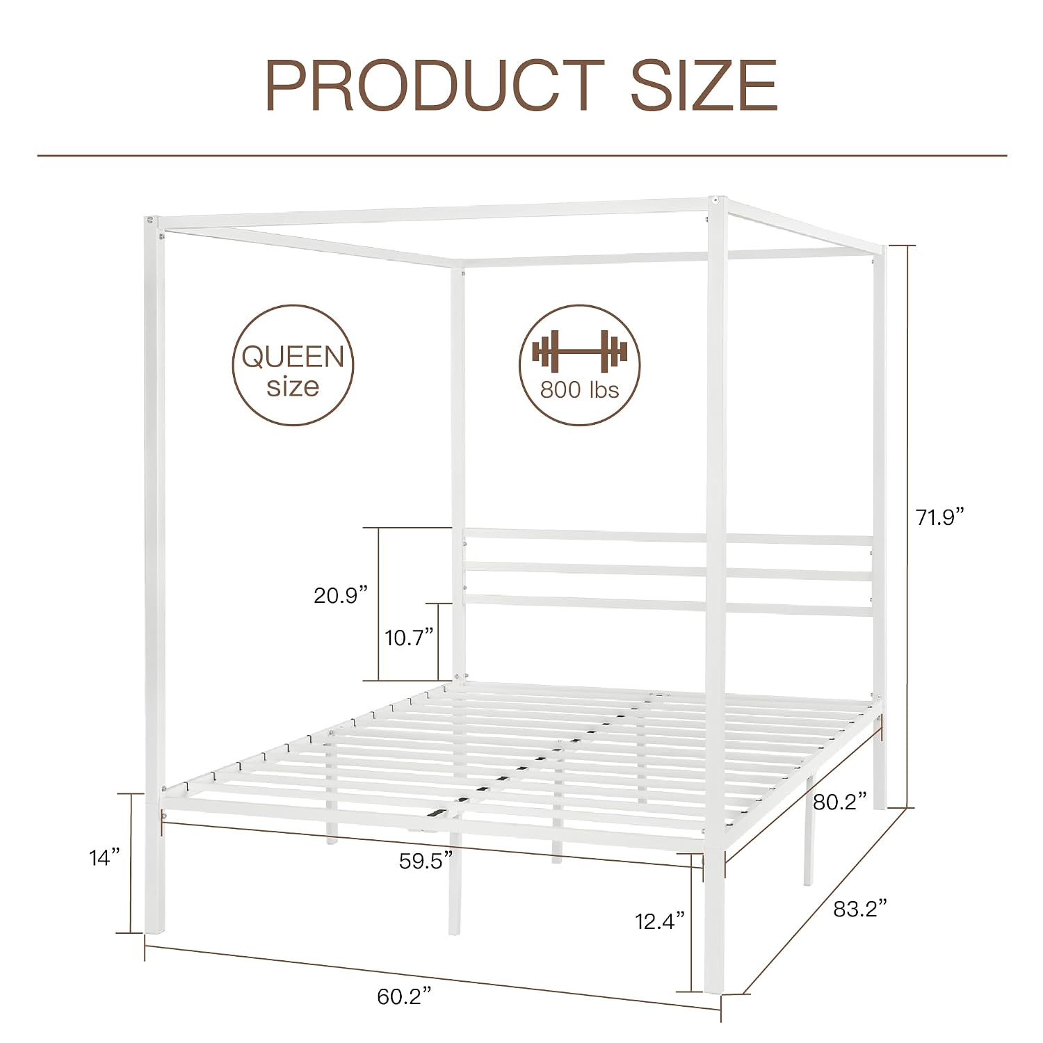 Rangka Tempat Tidur Kanopi Log - Canopy Bed Frame Metal Queen ulasan dan harga