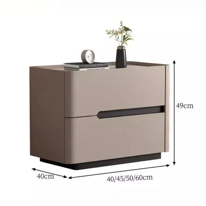 Meja malam Nordic Modern penyi - Solid Wood Nightstand 2 Drawers ulasan dan harga