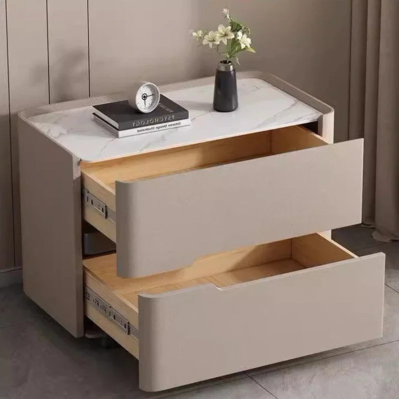 Meja malam Nordic Modern penyi - Solid Wood Nightstand 2 Drawers ulasan dan harga