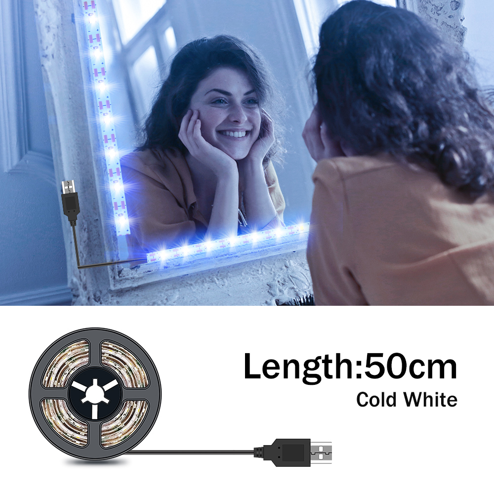 DC5V Strip lampu cermin rias L - Dressing Table Vanity With Lighted Mirror ulasan dan harga