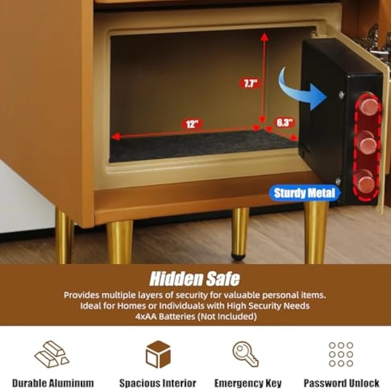 Meja Nakas Pintar Dengan Brank - Solid Wood Nightstand 2 Drawers ulasan dan harga