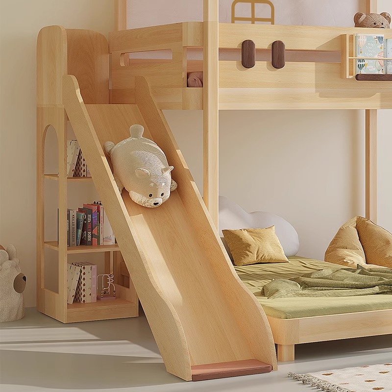 Tempat tidur susun dengan pero - Bunk Bed With Stairs And Slide ulasan dan harga
