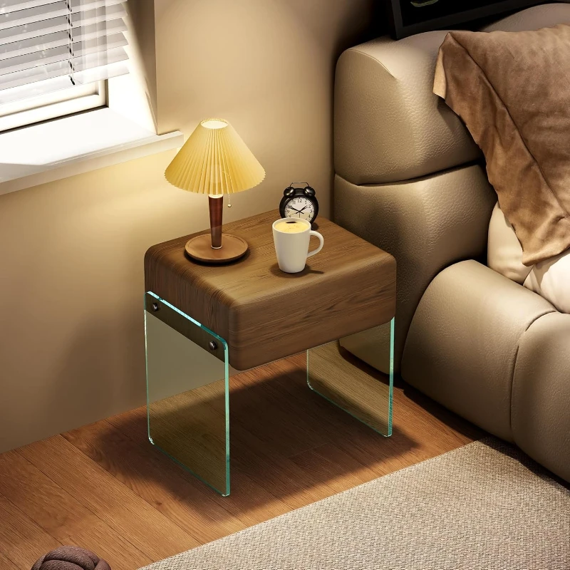 Meja Samping Tempat Tidur deng - Solid Wood Nightstand 2 Drawers ulasan dan harga