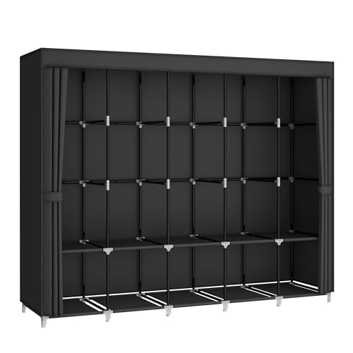 Lemari Pakaian Portabel Kapasi - Wardrobe Closet Portable Fabric Cover ulasan dan harga