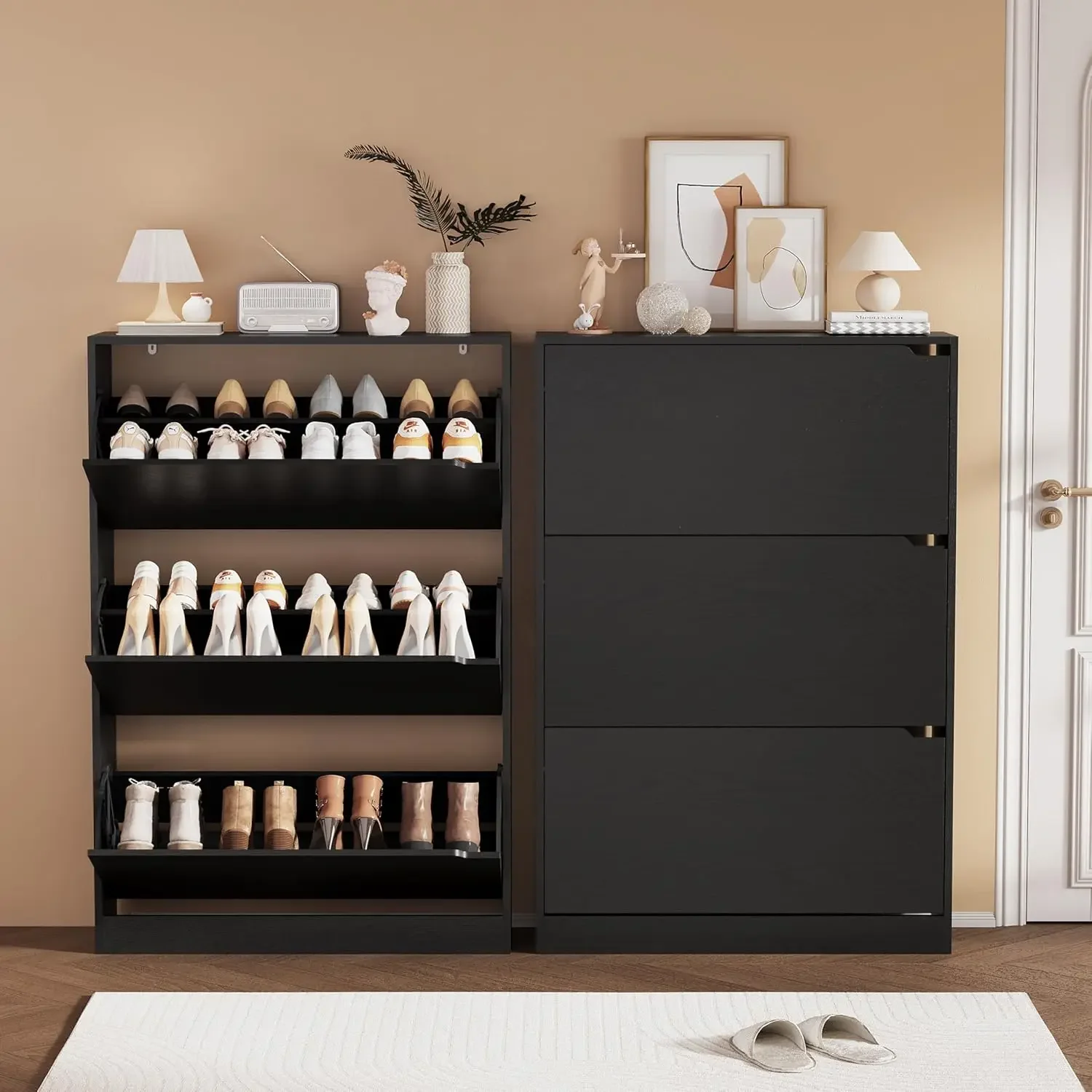 Lemari Penyimpanan Sepatu, Org - Shoe Rack Cabinet Narrow Entryway ulasan dan harga