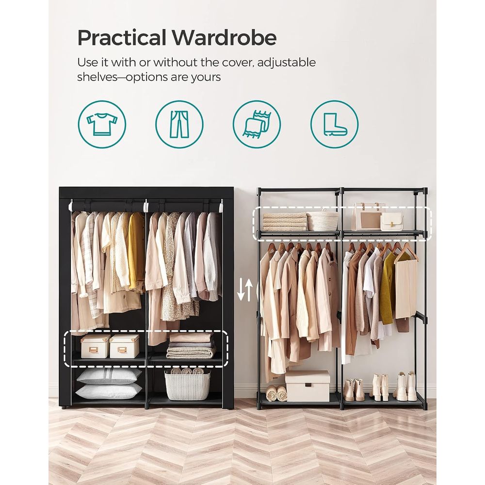 Lemari Pakaian, Lemari Portabe - Wardrobe Closet Portable Fabric Cover ulasan dan harga