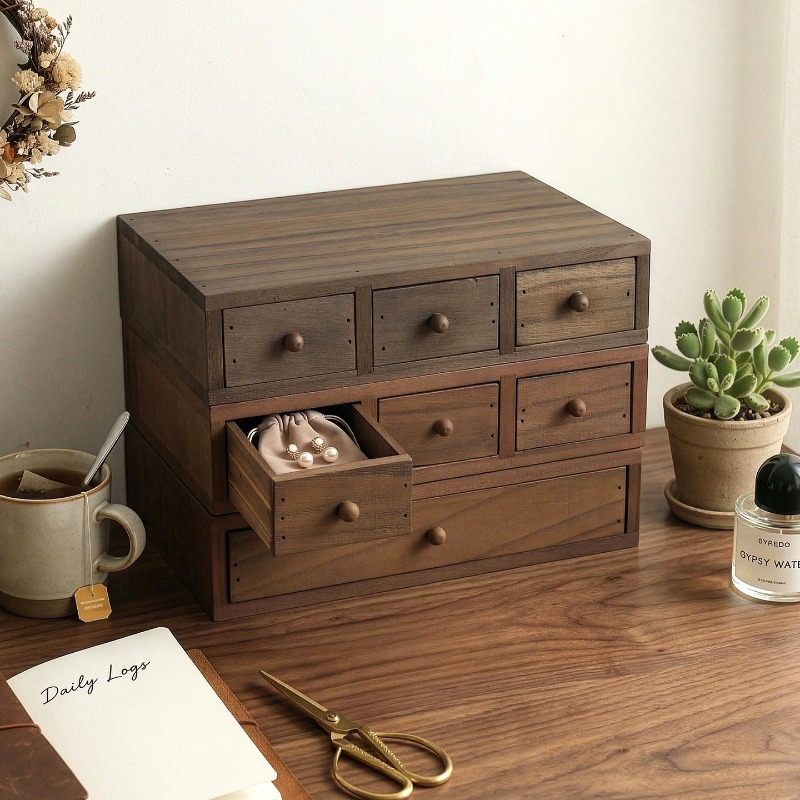 Kotak Penyimpanan Desktop Kayu - Storage ulasan dan harga