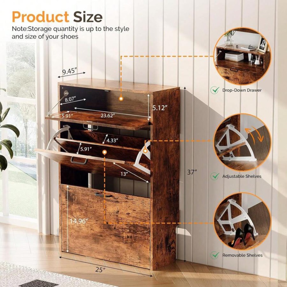 Lemari Sepatu Sempit untuk Pin - Shoe Rack Cabinet Narrow Entryway ulasan dan harga